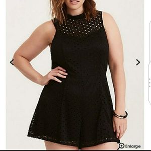 Torrid eyelet romper NWT